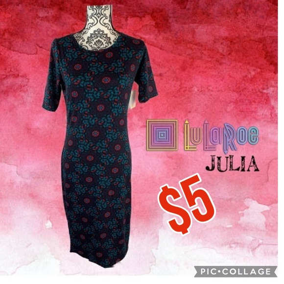 $5 item/NWT- LULAROE Julia FITTED DRESS - Picture 1 of 10